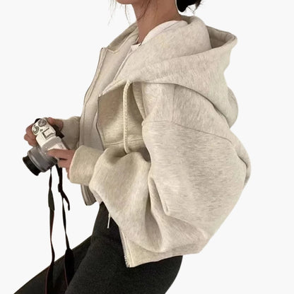 Ladies' Fleece Zip Up Hooded Sweatshirt