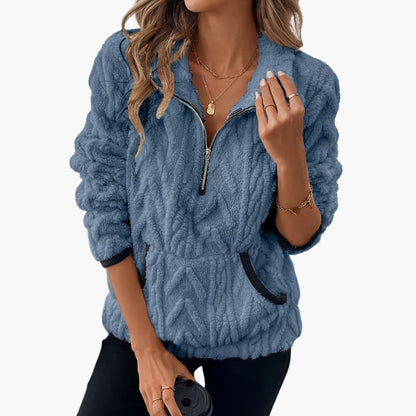 Soft Women's Fleece Hoodie with Pockets - Olytrend