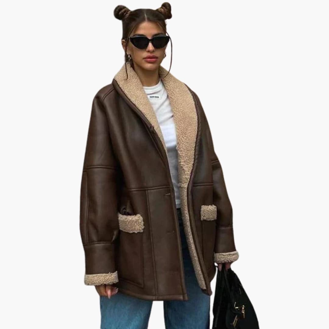 Ladies Warm Parka with Adjustable Waist and Pockets - Olytrend