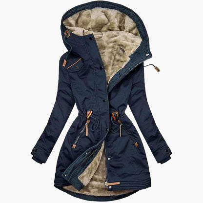 Waterproof Ladies Coat with Fleece Lined Hood