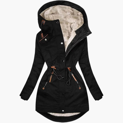 Waterproof Ladies Coat with Fleece Lined Hood