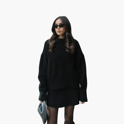 Ladies' 2-Piece Crew Neck Sweater Outfit