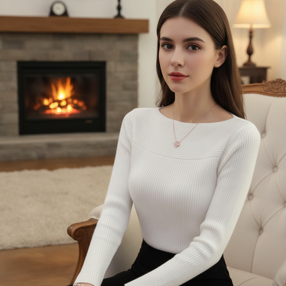 Women's Soft Knitted Pullover - Pexav