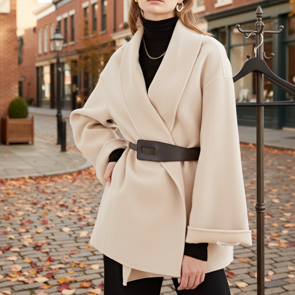 Women's Warm Winter Wool Coat - Pexav
