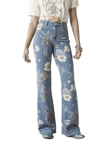 Ladies Floral Print Pants - Nocini