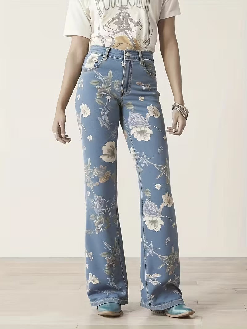 Ladies Floral Print Pants