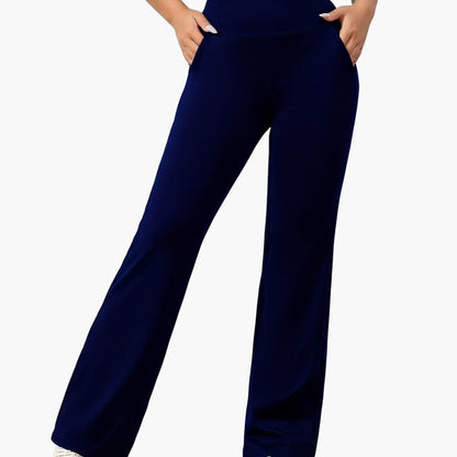 Comfortable Women's Flare Pants with Stretch Waist