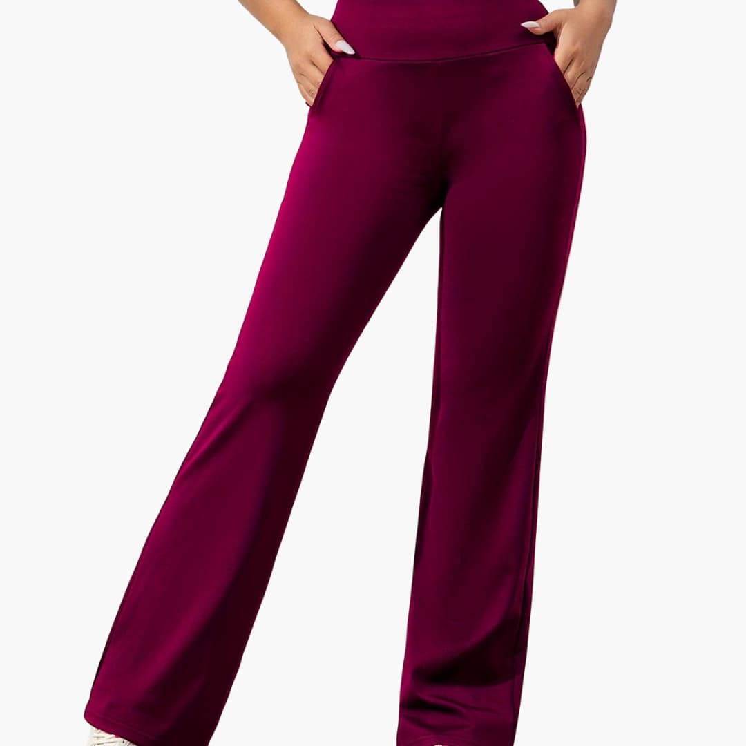 Comfortable Women's Flare Pants with Stretch Waist