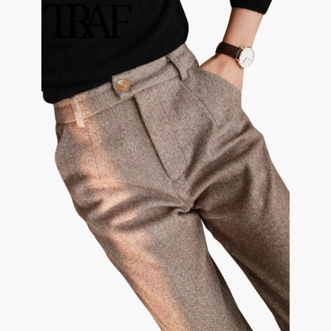 Ladies Comfort Fit Trousers with Side Pockets