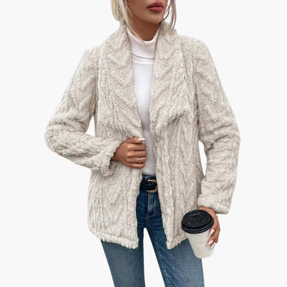 Women's Open Front Faux Fur Coat