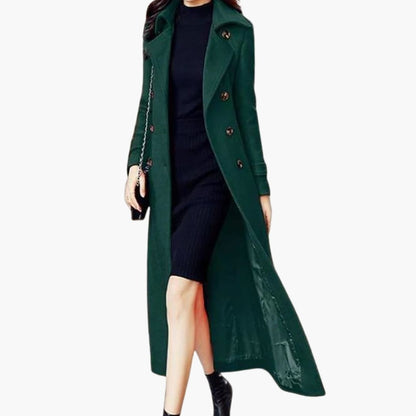 Ladies Classic Overcoat with Belted Waist
