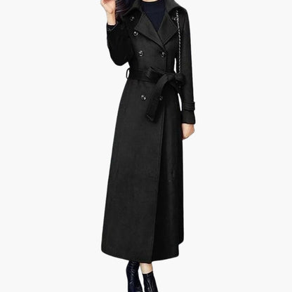 Ladies Classic Overcoat with Belted Waist
