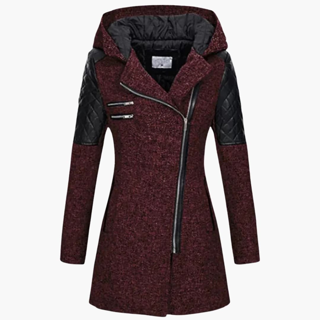 Ladies' Waterproof Parka with Hood and Zip Front