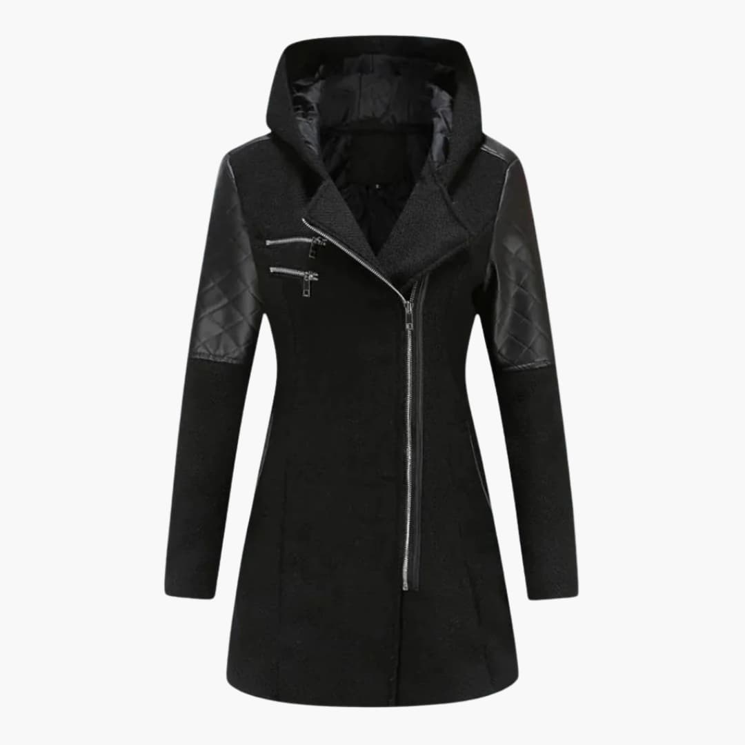 Ladies' Waterproof Parka with Hood and Zip Front
