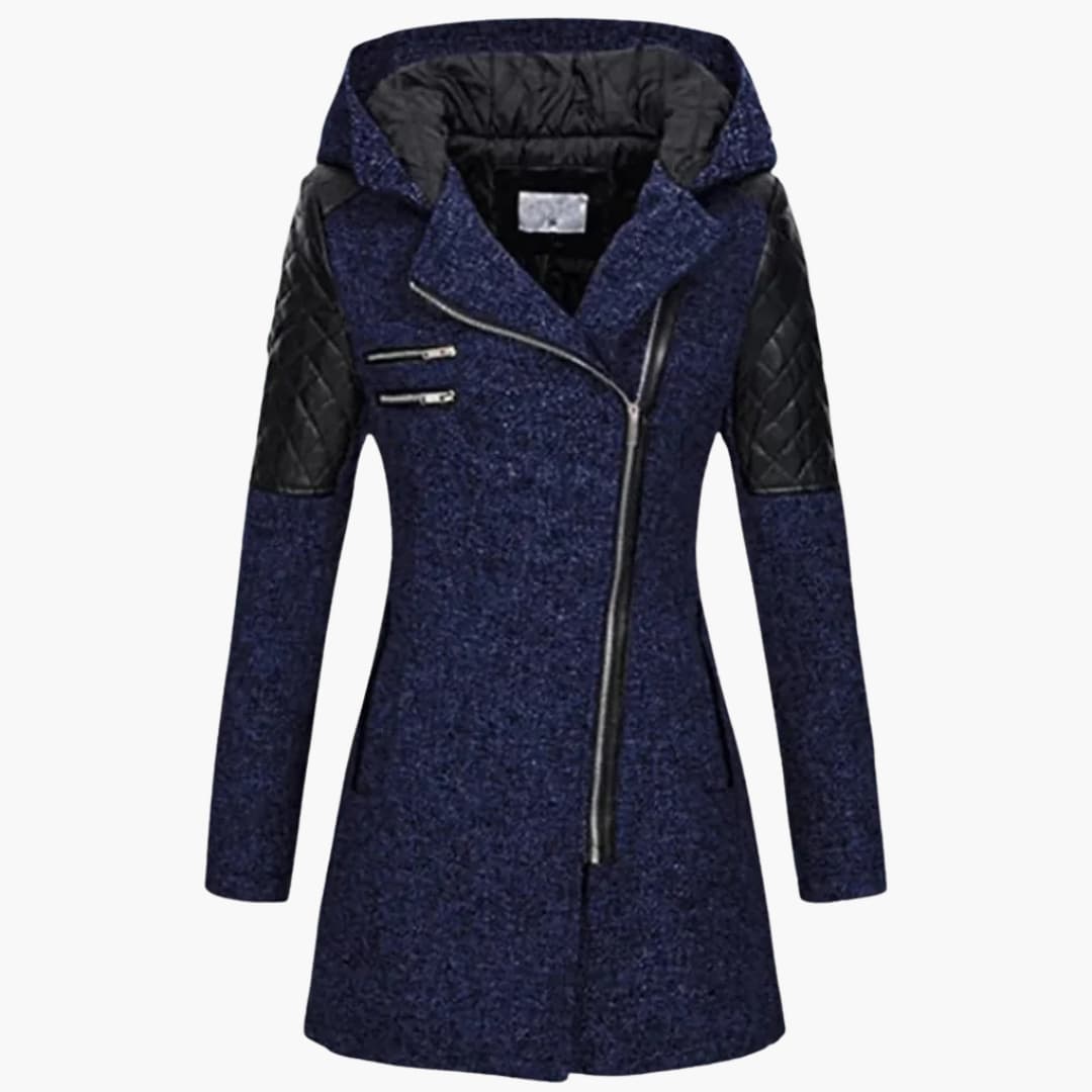 Ladies' Waterproof Parka with Hood and Zip Front