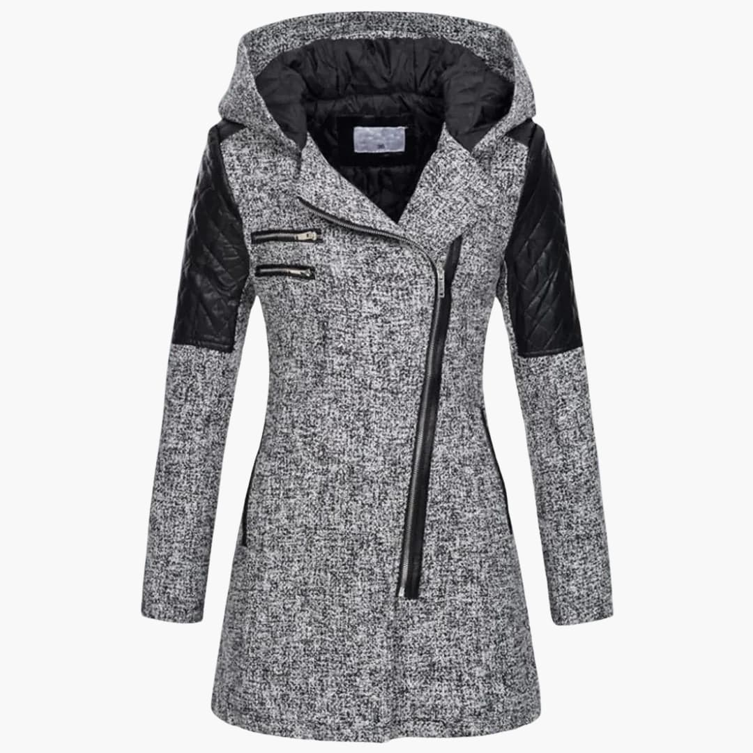 Ladies' Waterproof Parka with Hood and Zip Front
