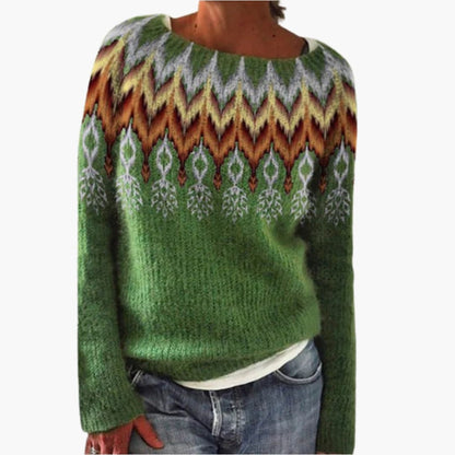 Ladies' Textured Pattern Sweater - Olytrend