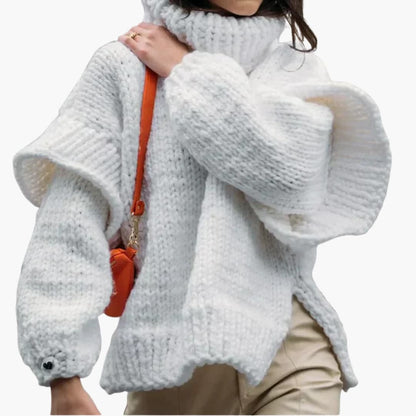 Relaxed Fit Women's Roll Neck Sweater