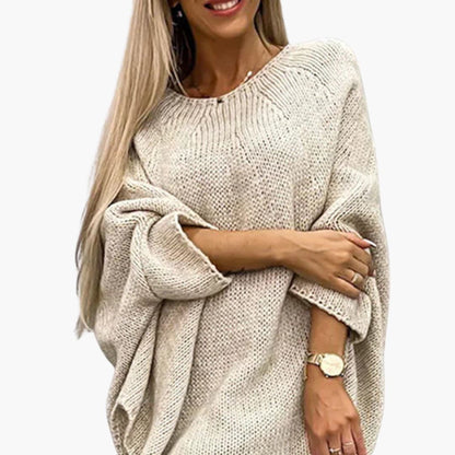 Ladies Crew Neck Long Sleeve Sweater