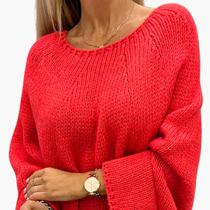 Ladies Crew Neck Long Sleeve Sweater