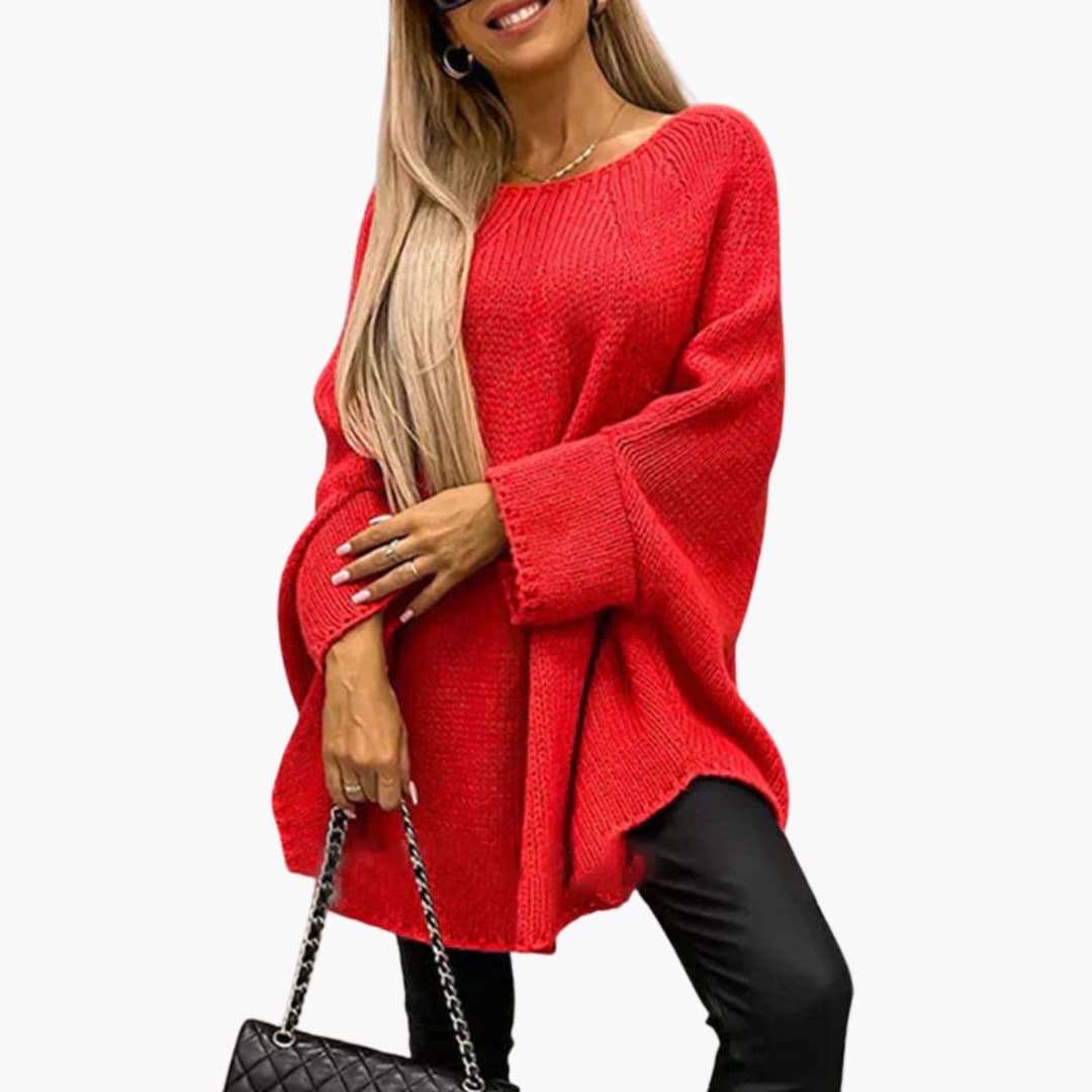 Ladies Crew Neck Long Sleeve Sweater