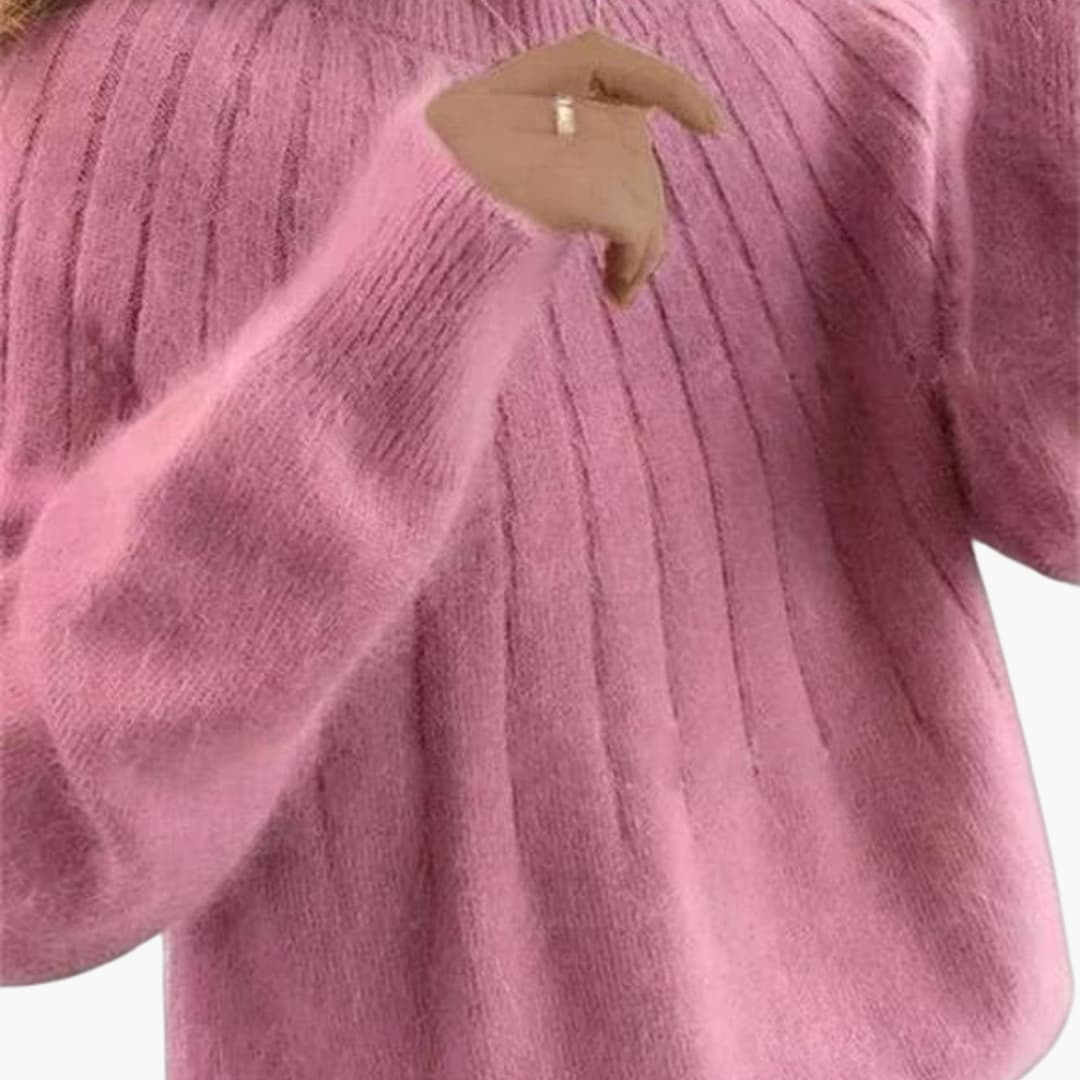 Soft Women's Crew Neck Long Sleeve Sweater
