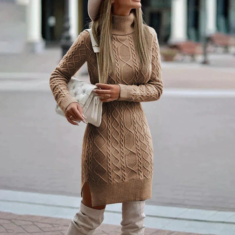 Lena – Chic Cold Weather Knit Dress - Nocini