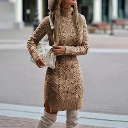 Lena – Chic Cold Weather Knit Dress - Nocini