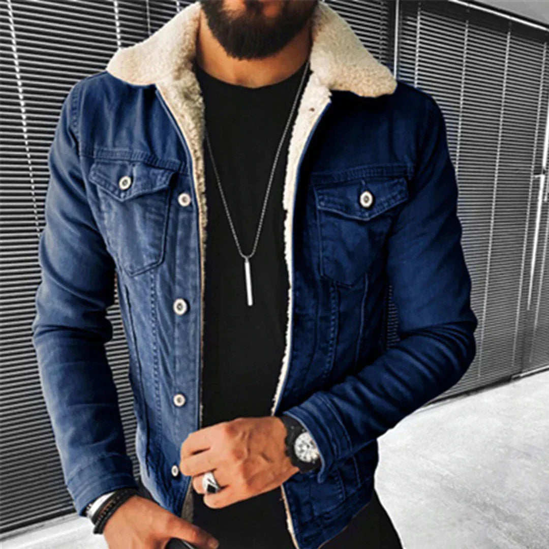 Vintage Style Classic Fit Jeans Jacket - Olytrend