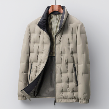 Insulated Men's Puffer Coat - Warm Quilted Parka