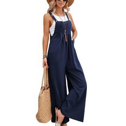 Loose Fit Sleeveless Jumpsuit for Women