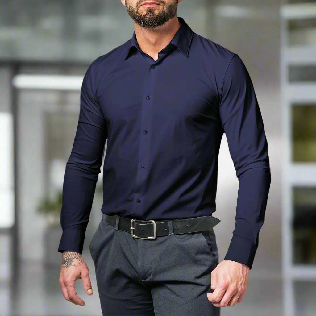 Slim Fit Mens Casual Stretch Shirt