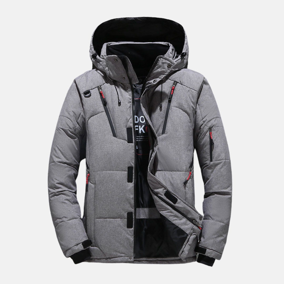 Warm Hooded Down Puffer Jacket for Men