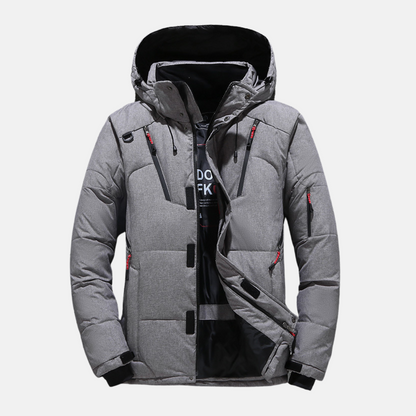 Warm Hooded Down Puffer Jacket for Men