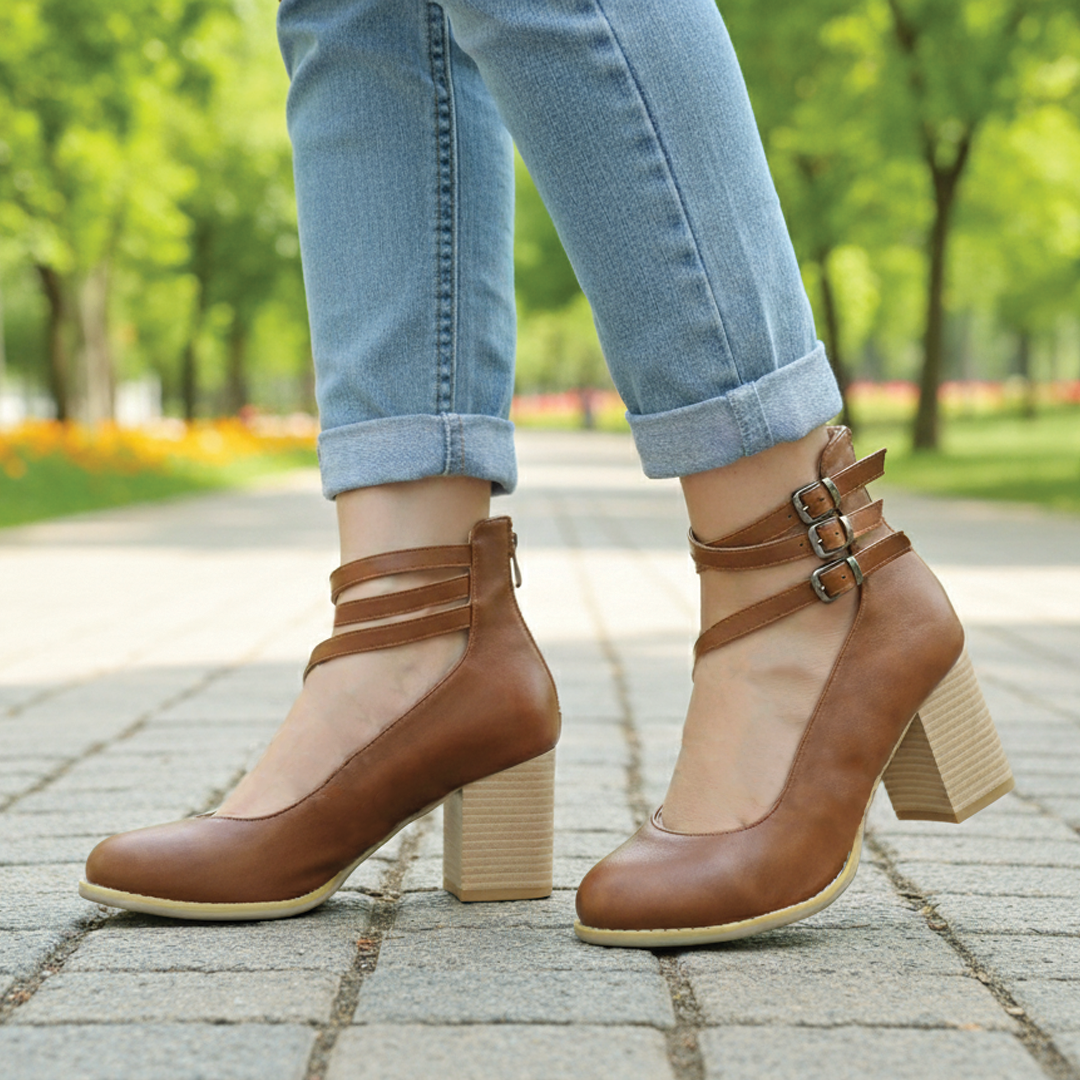 Low Block Heel Ankle Boots