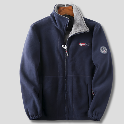 Relaxed Fit Mens Fleece Jacket