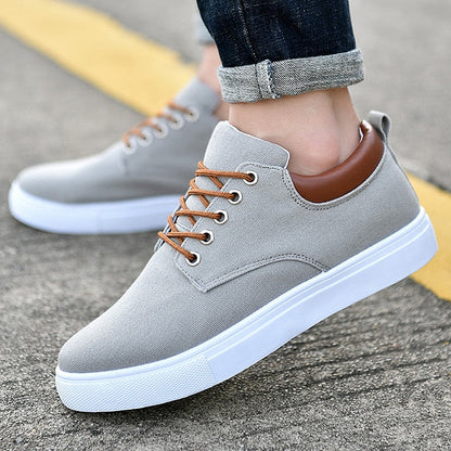 Men's Canvas Sneakers with Cushioning and Arch Support