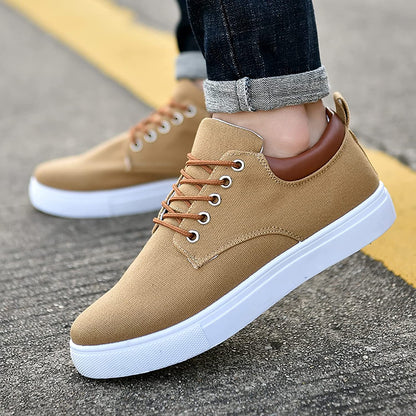 Men's Canvas Sneakers with Cushioning and Arch Support