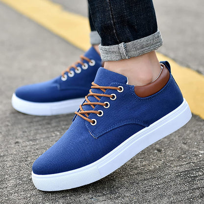 Men's Canvas Sneakers with Cushioning and Arch Support