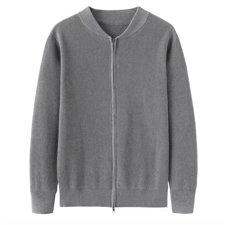 Men's Zip Up Knit Cardigan Sweater