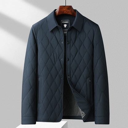 Warm Quilted Coat | Classic Button Front Jacket - Nocini