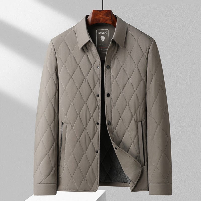 Warm Quilted Coat | Classic Button Front Jacket
