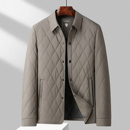 Warm Quilted Coat | Classic Button Front Jacket