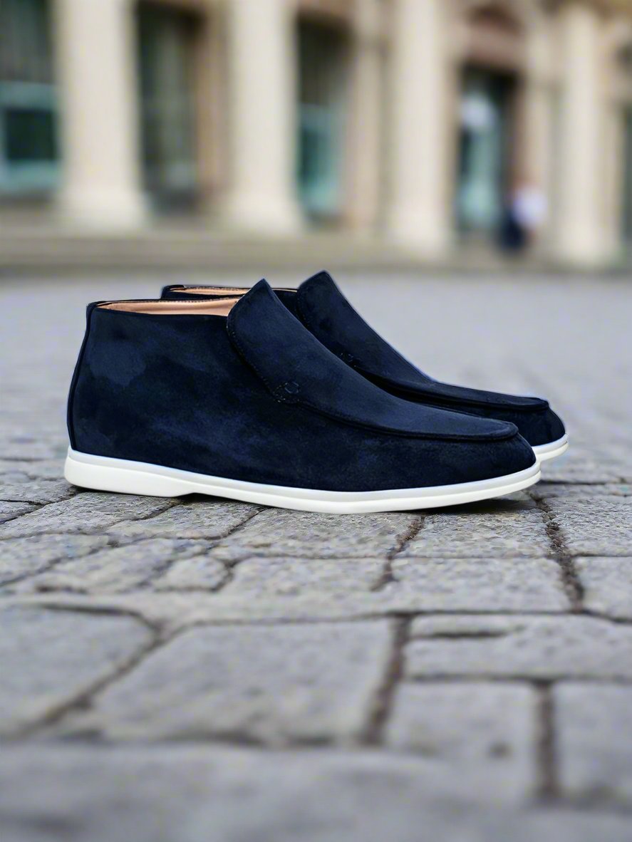 Men's Luxury Suede Ankle Boots - Slip On Style - Nocini