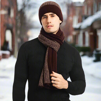 Cozy Wool Hat and Scarf Set - Nocini
