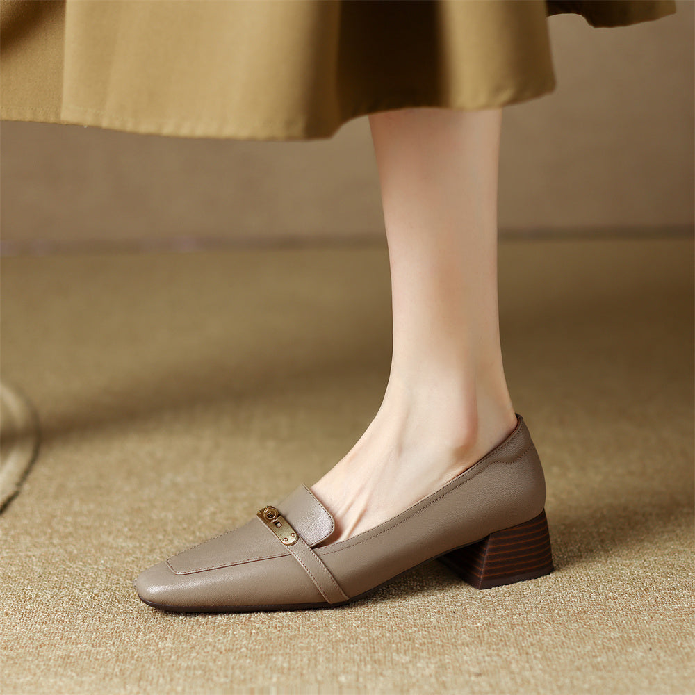 Aveline Genuine Leather Heels Caliboot