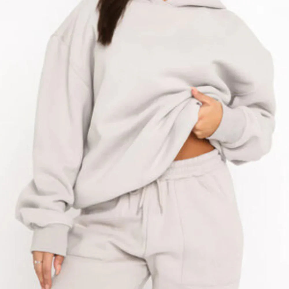 Casual Sport Hoodie Tracksuit Set - Olytrend