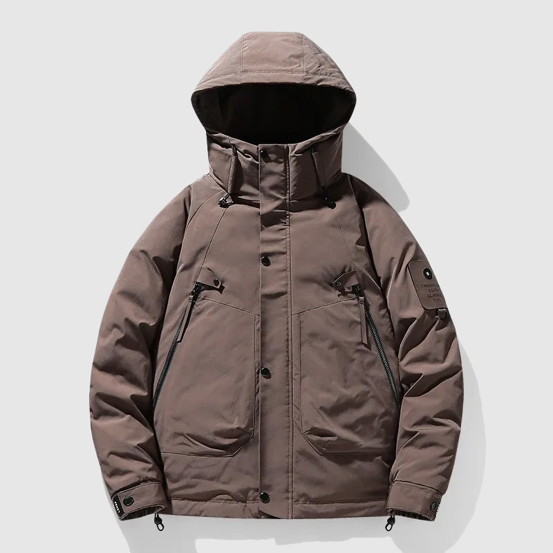 Casual Fit Puffer Coat with Detachable Hood