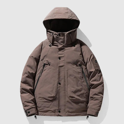 Casual Fit Puffer Coat with Detachable Hood