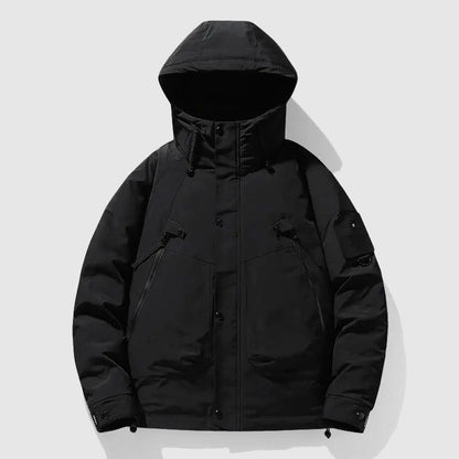 Casual Fit Puffer Coat with Detachable Hood